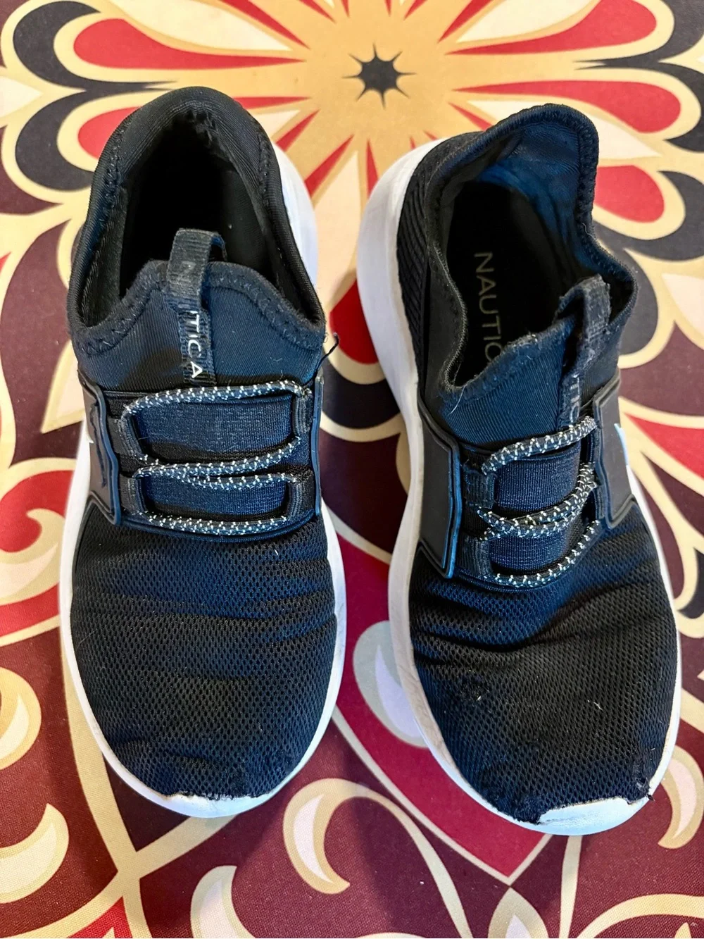 Nautica Kids Navy and White Slip-On Sport Sneakers